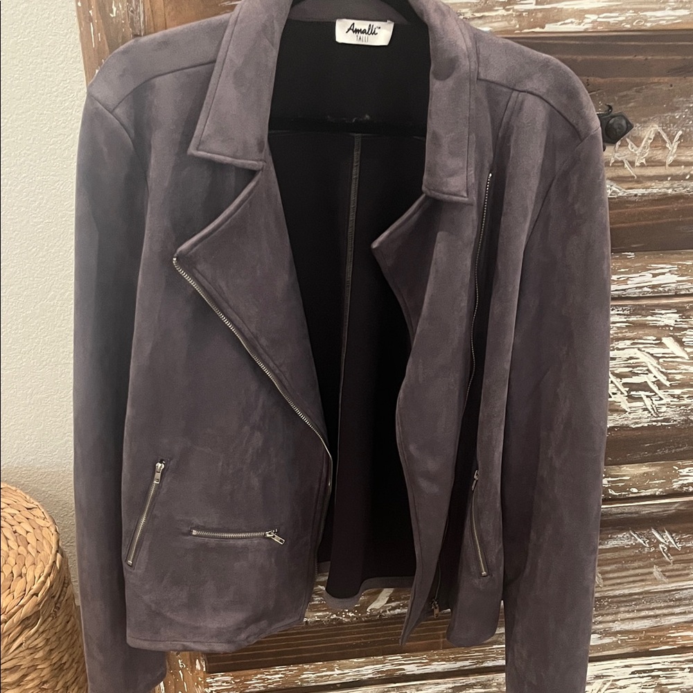 Amalli Talli Women's Charcoal suede feel Jacket
